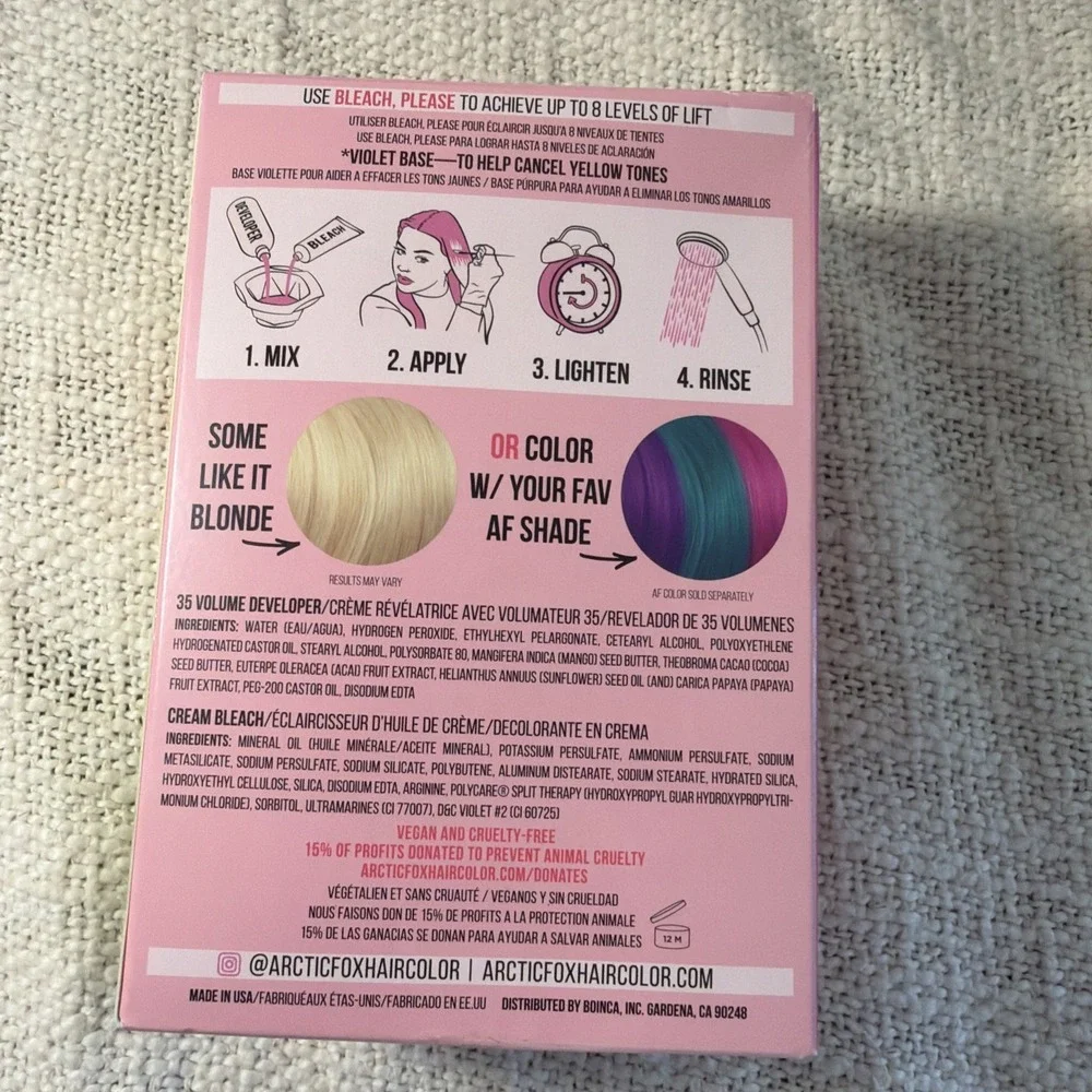 Arctic Fox Bleach, Please Complete Hair Lightening Kit Vegan Cruelty Free